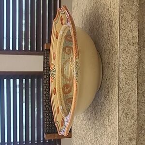 Horchow Neiman Marcus Italian Large Bowl Hand Painted 12 Inch